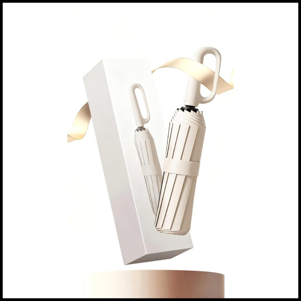 Compact Windproof Reverse Folding Umbrella Automa… - image 1